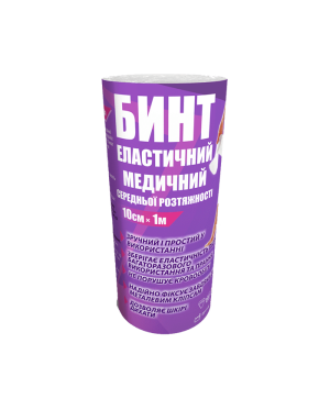 Бинт еластичний Teta® 10см*1м середньої розтяжності